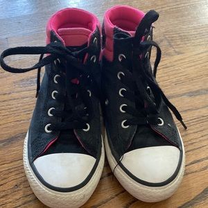 Converse black pink size 13 kids